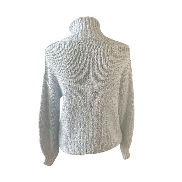 Anthropologie The Need It Oversize Mock Neck Pullover Sweater Light Blue XS - Picture 3 of 14